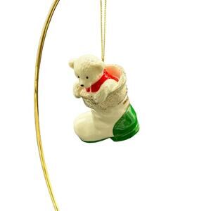 Mikasa Holiday Magic Bear/Stocking Ornament